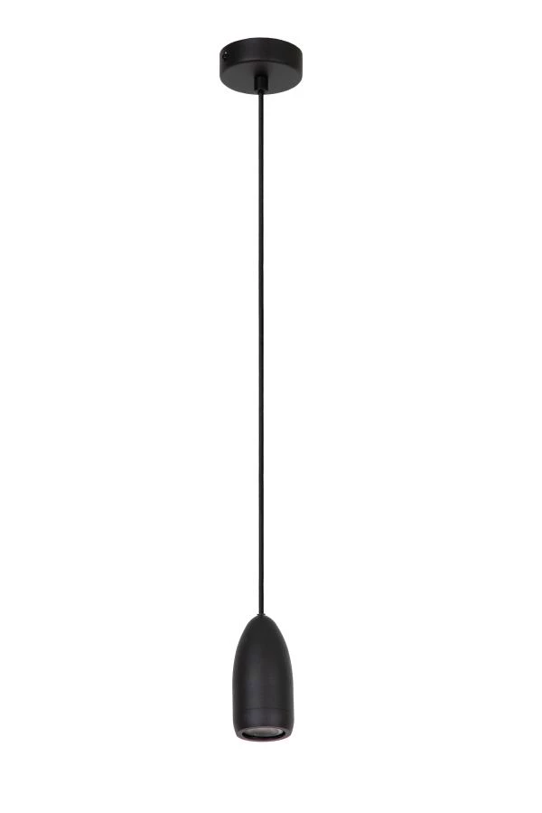 Lucide EVORA - Pendant light - Ø 10 cm - 1xGU10 - Black - off